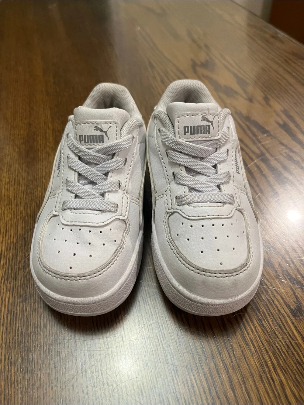 Puma Kids White Low-Top Sneakers